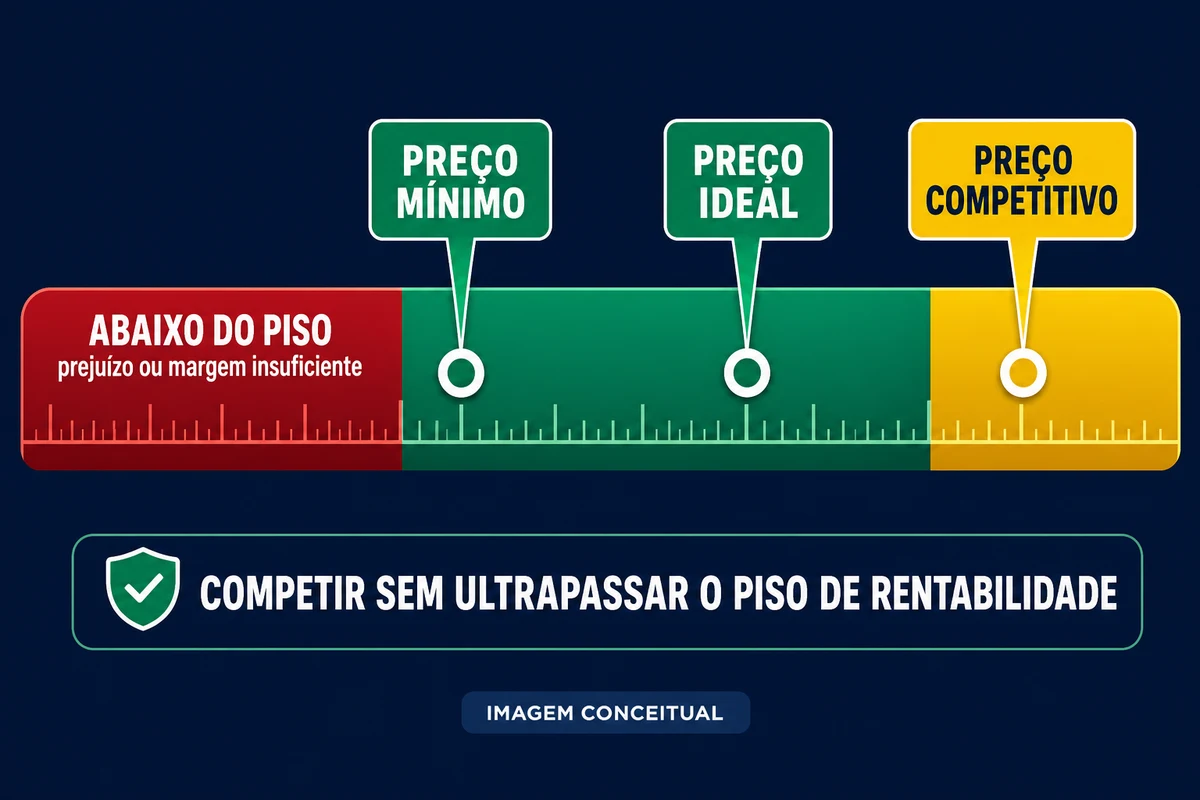 Diferença conceitual entre preço mínimo, preço ideal e preço competitivo no Mercado Livre